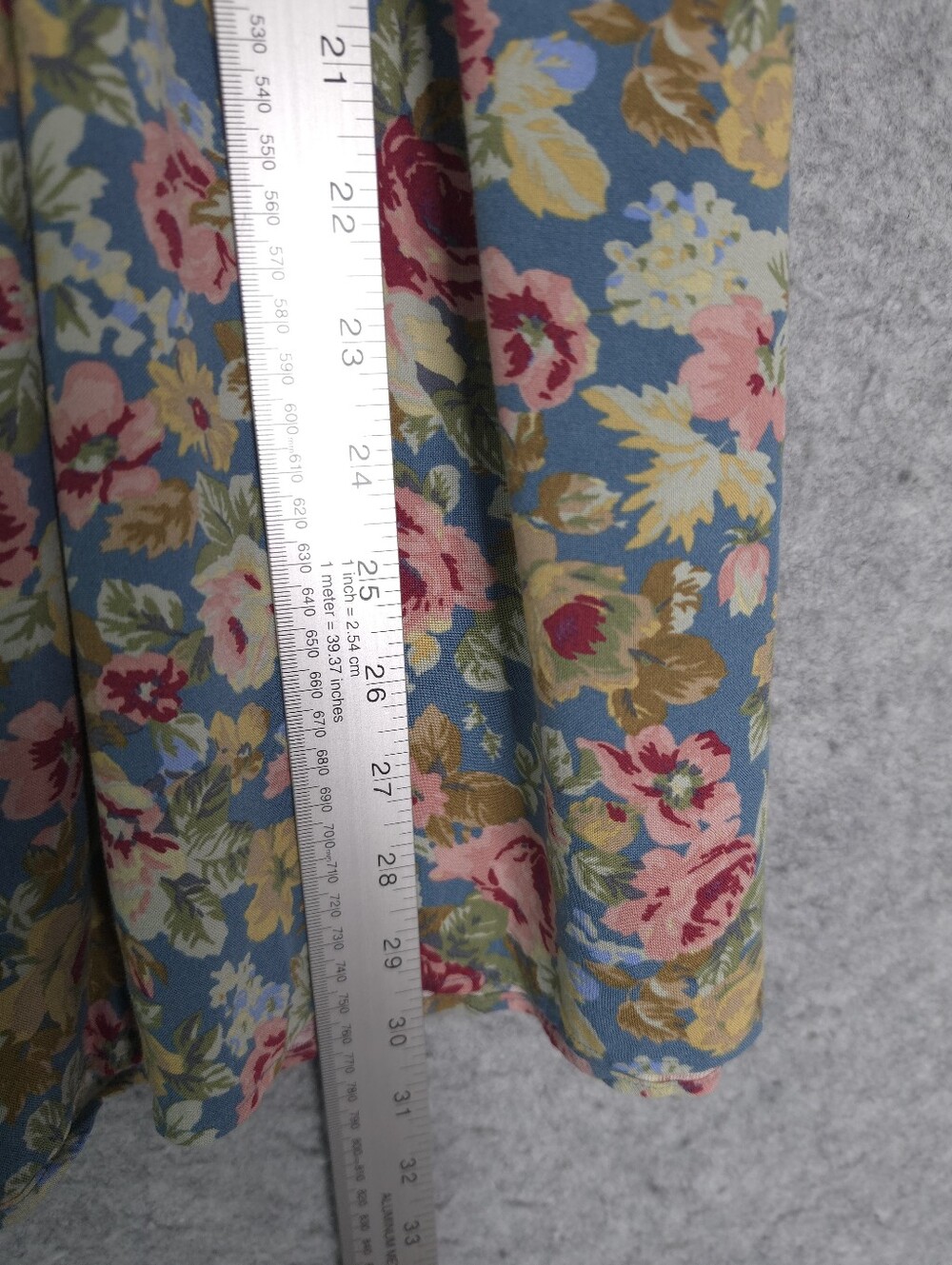 Sézane Jade Blue Floral Pleated Midi Skirt Viscose Size 36 / 4 - Picture 10 of 10